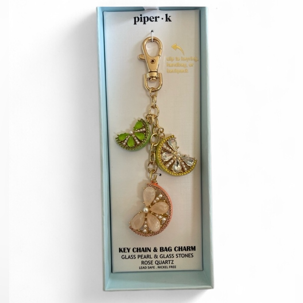Piper K + Fruit + Bag Charm + Lemon/Lime/Grapefruit NIB